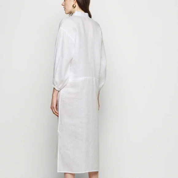 Tory burch white midi tunic linen dress